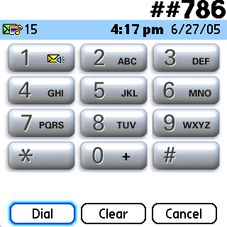 picture of dialer with ##786 input